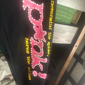 Sp5der black sweatpants v2 never worn XL